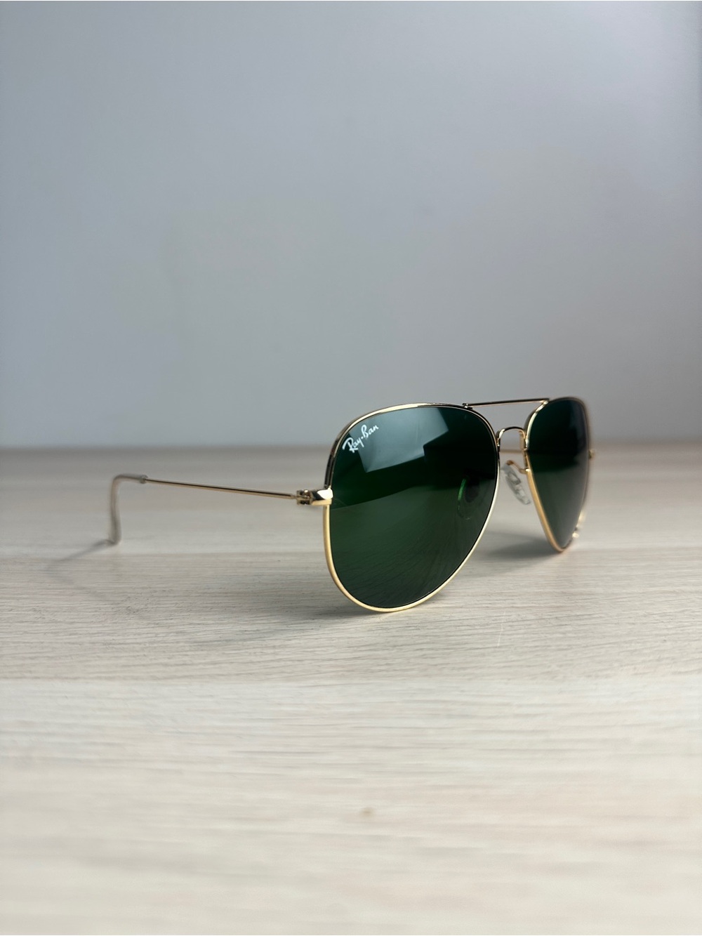 Ray-Ban Aviator RB3025 Sunglasses Gold/Green